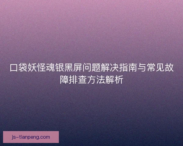 口袋妖怪魂银黑屏问题解决指南与常见故障排查方法解析